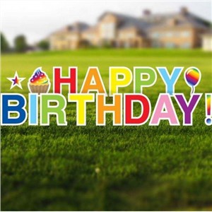 Segni di compleanno in plastica ondulata